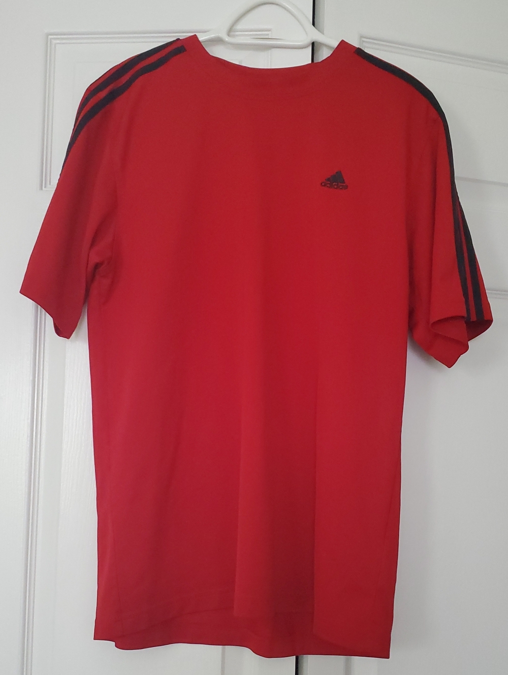 Men's Adidas Red Polyester Shirt, Size Large